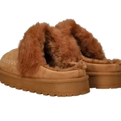 Belizia Pantoffels Bruin Dames|DAMES Pantoffels