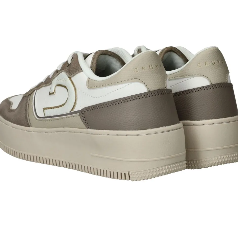 Cruyff Campo Low Tall Sneakers Beige Dames|DAMES Sneakers