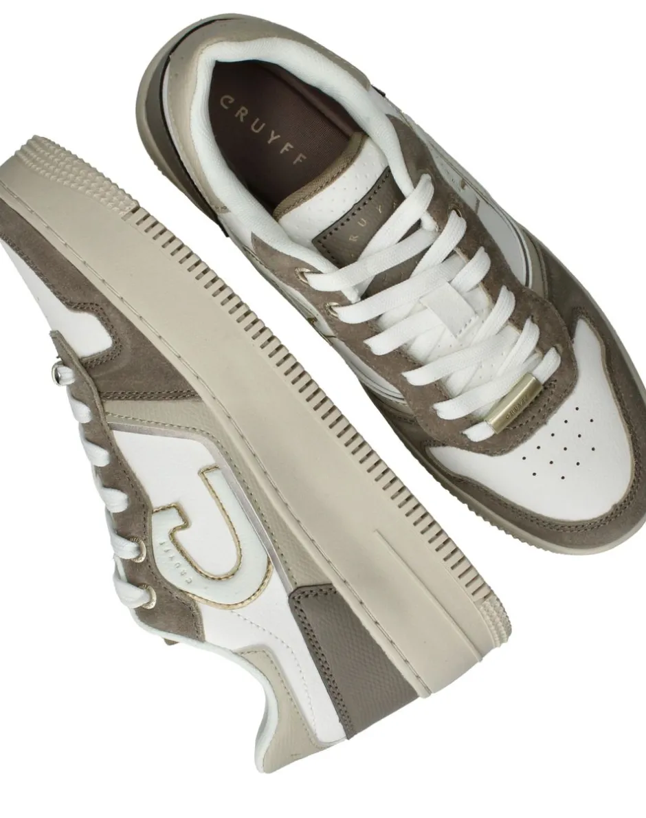Cruyff Campo Low Tall Sneakers Beige Dames|DAMES Sneakers