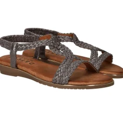 DSTRCT Sandalen Zilver Dames|DAMES Sandalen