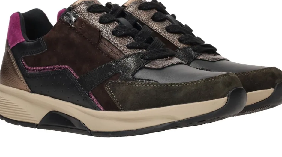 Gabor Rollingsoft Sneakers Bruin Dames|DAMES Sneakers