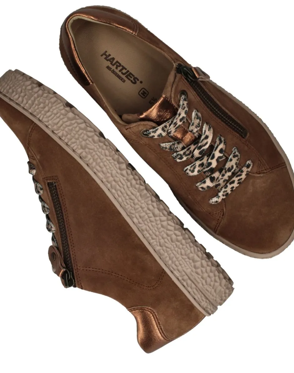 Hartjes Sneakers Cognac Dames|DAMES Comfort|Sneakers