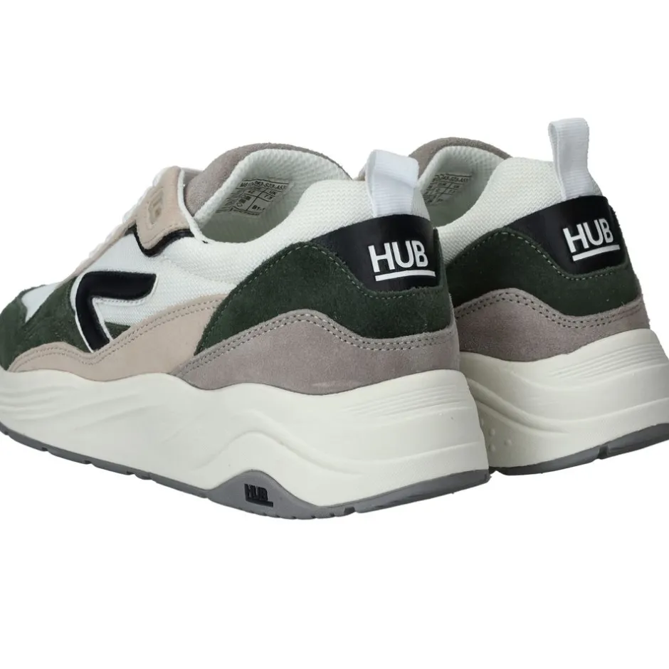 HUB Glide S43 Sneakers Groen Heren|Heren Sneakers