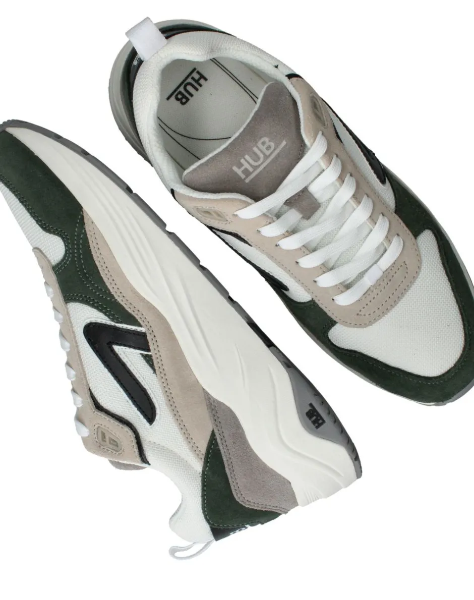 HUB Glide S43 Sneakers Groen Heren|Heren Sneakers