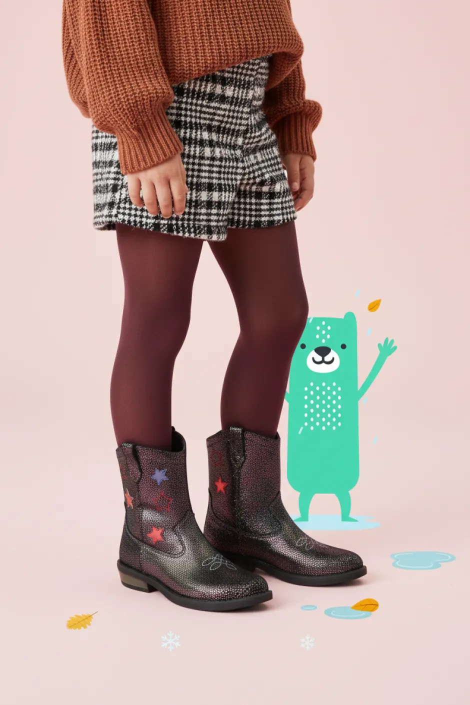IKKE IK-KE Westernboots Paars Meisjes| Enkellaarsjes|Boots