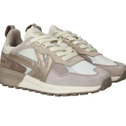 Kaotiko Detroit Gold Sneakers Taupe Dames|DAMES Sneakers