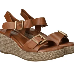 Marco Tozzi Sleehakken Cognac Dames|DAMES Hakken|Sandalen