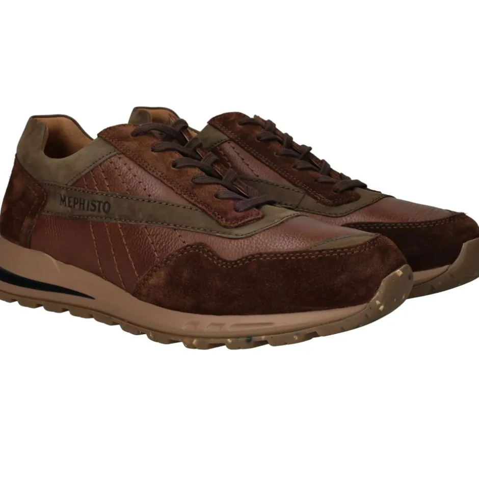 Mephisto Barth Velsport Sneakers Cognac Heren|Heren Sneakers