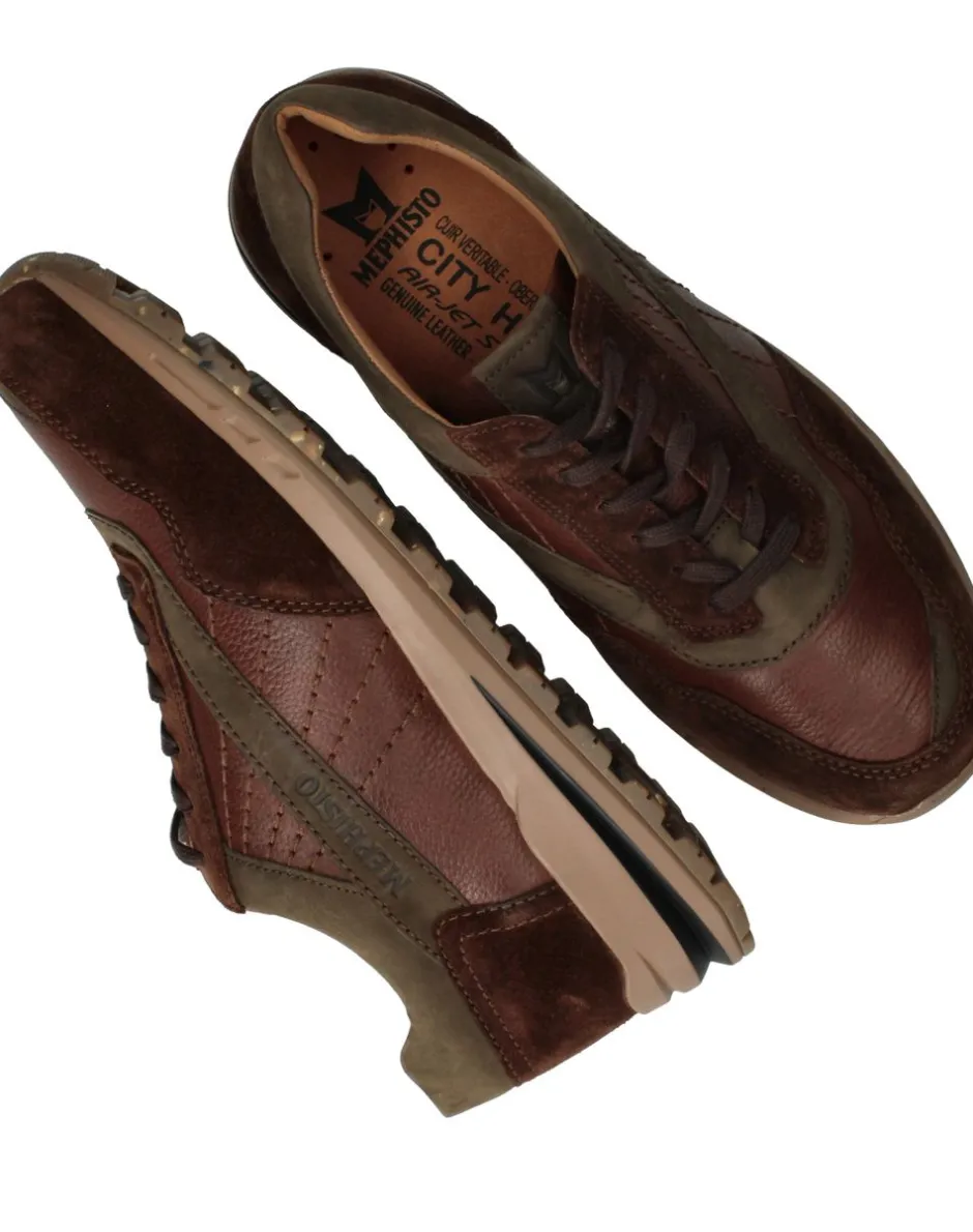 Mephisto Barth Velsport Sneakers Cognac Heren|Heren Sneakers