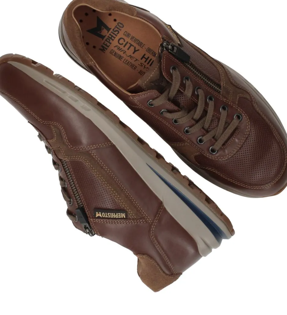 Mephisto Bradley Sneakers Cognac Heren|Heren Comfort|Sneakers