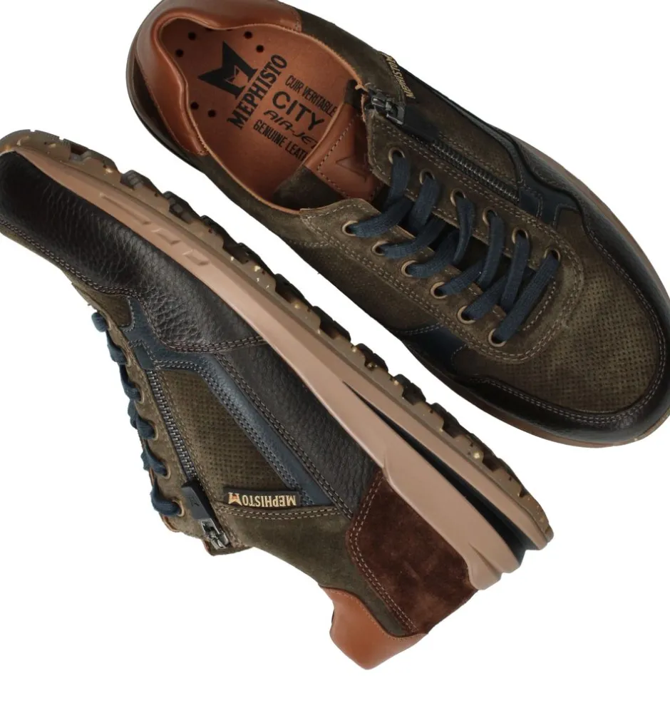 Mephisto Bradley Sneakers Groen Heren|Heren Comfort|Sneakers