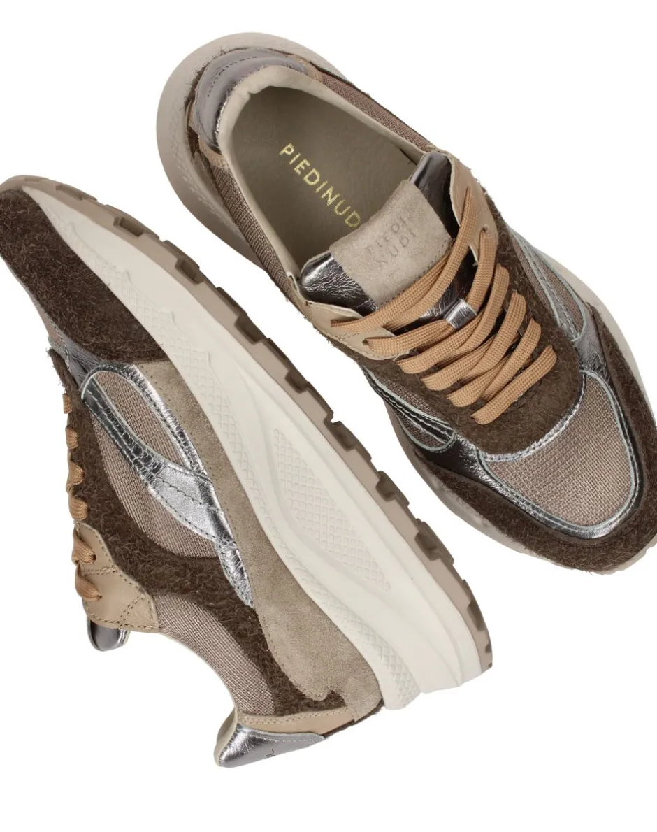 Piedi Nudi Sneakers Beige Dames|DAMES Sneakers