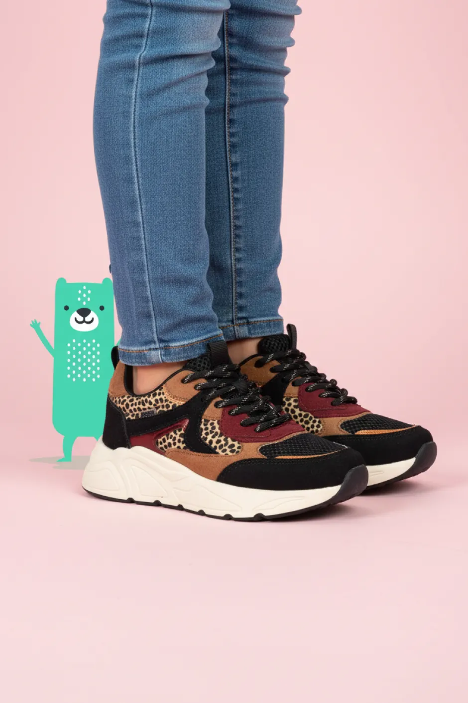 POSH by Poelman Sneakers Bruin Meisjes| Sneakers