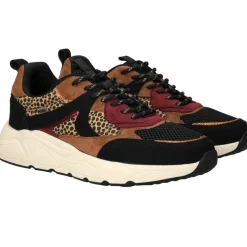 POSH by Poelman Sneakers Bruin Dames|DAMES Sneakers