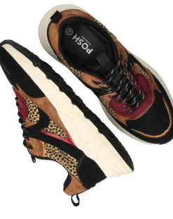 POSH by Poelman Sneakers Bruin Dames|DAMES Sneakers