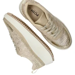 POSH by Poelman Sneakers Goud Dames|DAMES Sneakers