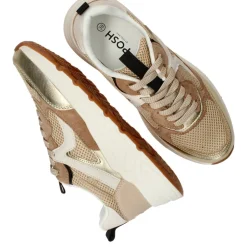 POSH by Poelman Sneakers Beige Dames|DAMES Sneakers