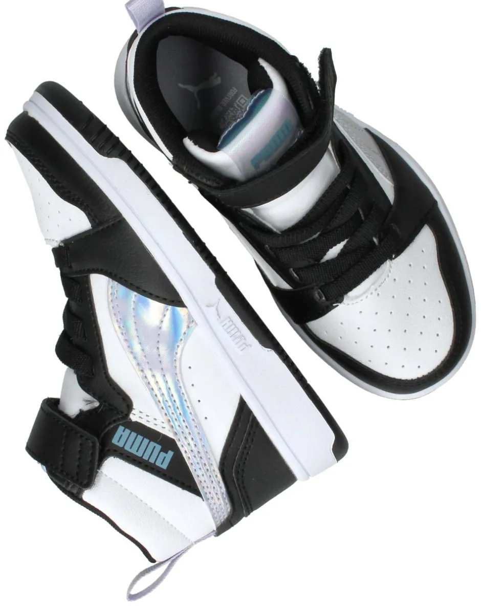Puma Rebound V6 Mid Space Belle Sneakers Zwart Meisjes| Sneakers
