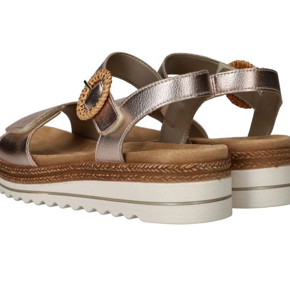 Remonte Sandalen Goud Dames|DAMES Sandalen|Comfort