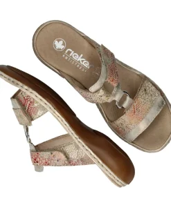 Rieker Slippers Beige Dames|DAMES Slippers|Comfort