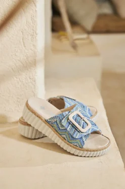 Rieker Slippers Blauw Dames|DAMES Slippers