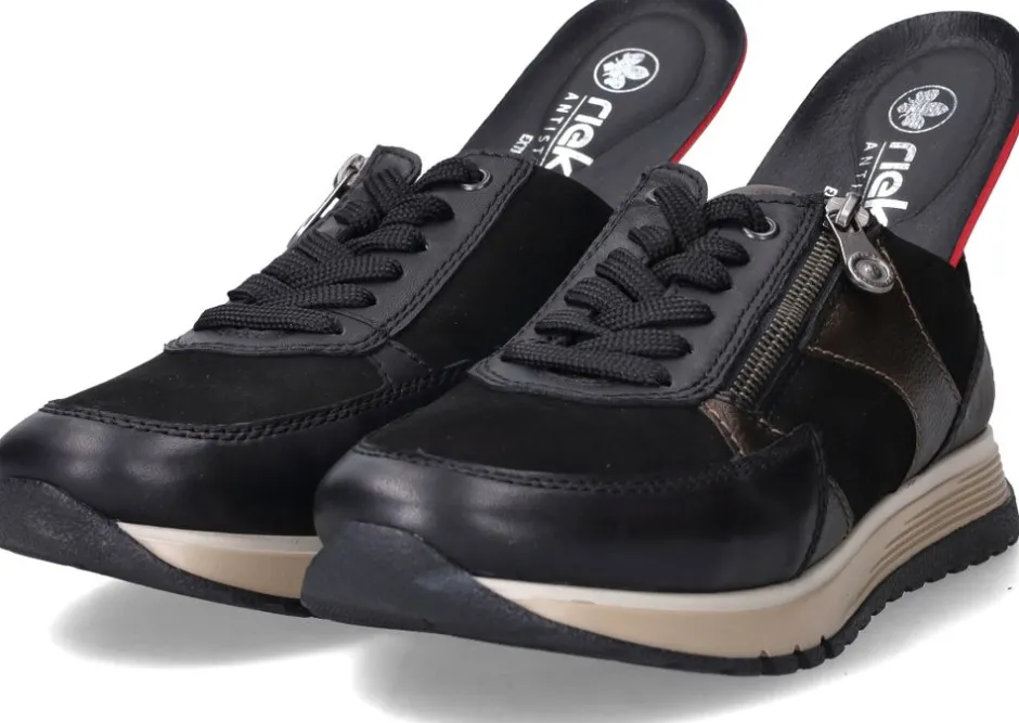 Rieker Sneakers Zwart Dames|DAMES Comfort|Sneakers