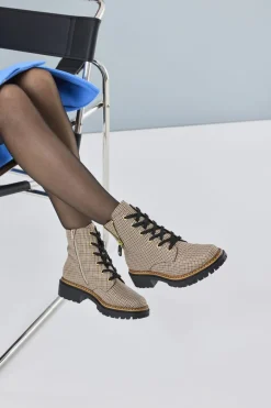 Rieker Veterboots Beige Dames|DAMES Veterschoenen|Comfort