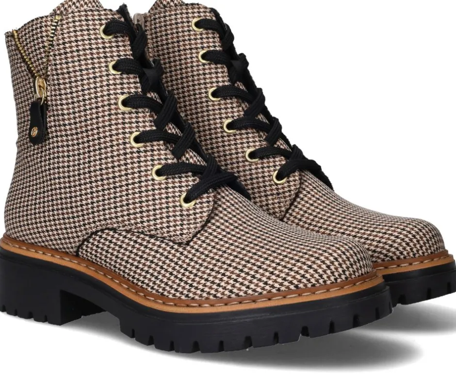 Rieker Veterboots Beige Dames|DAMES Veterschoenen|Comfort