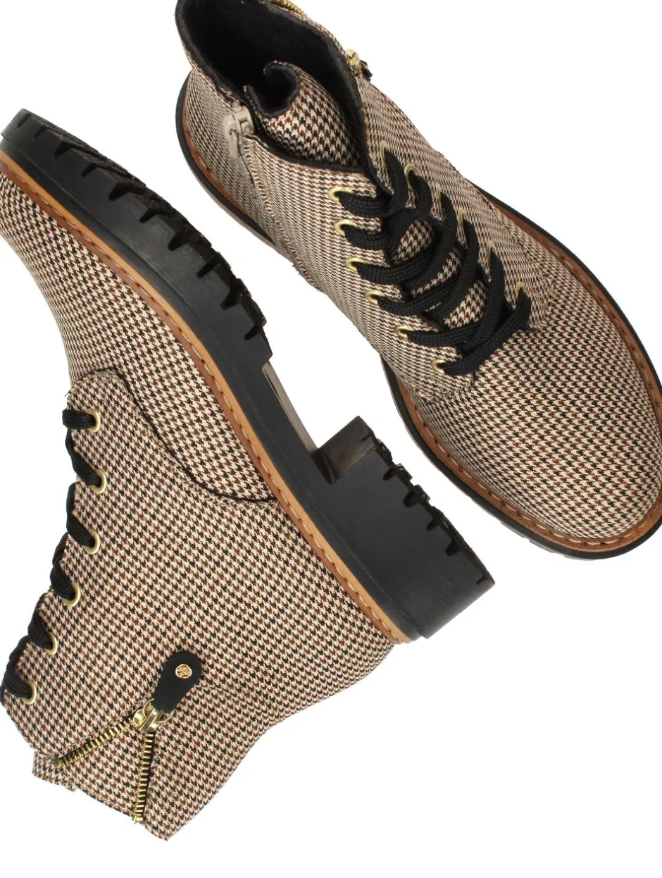 Rieker Veterboots Beige Dames|DAMES Veterschoenen|Comfort
