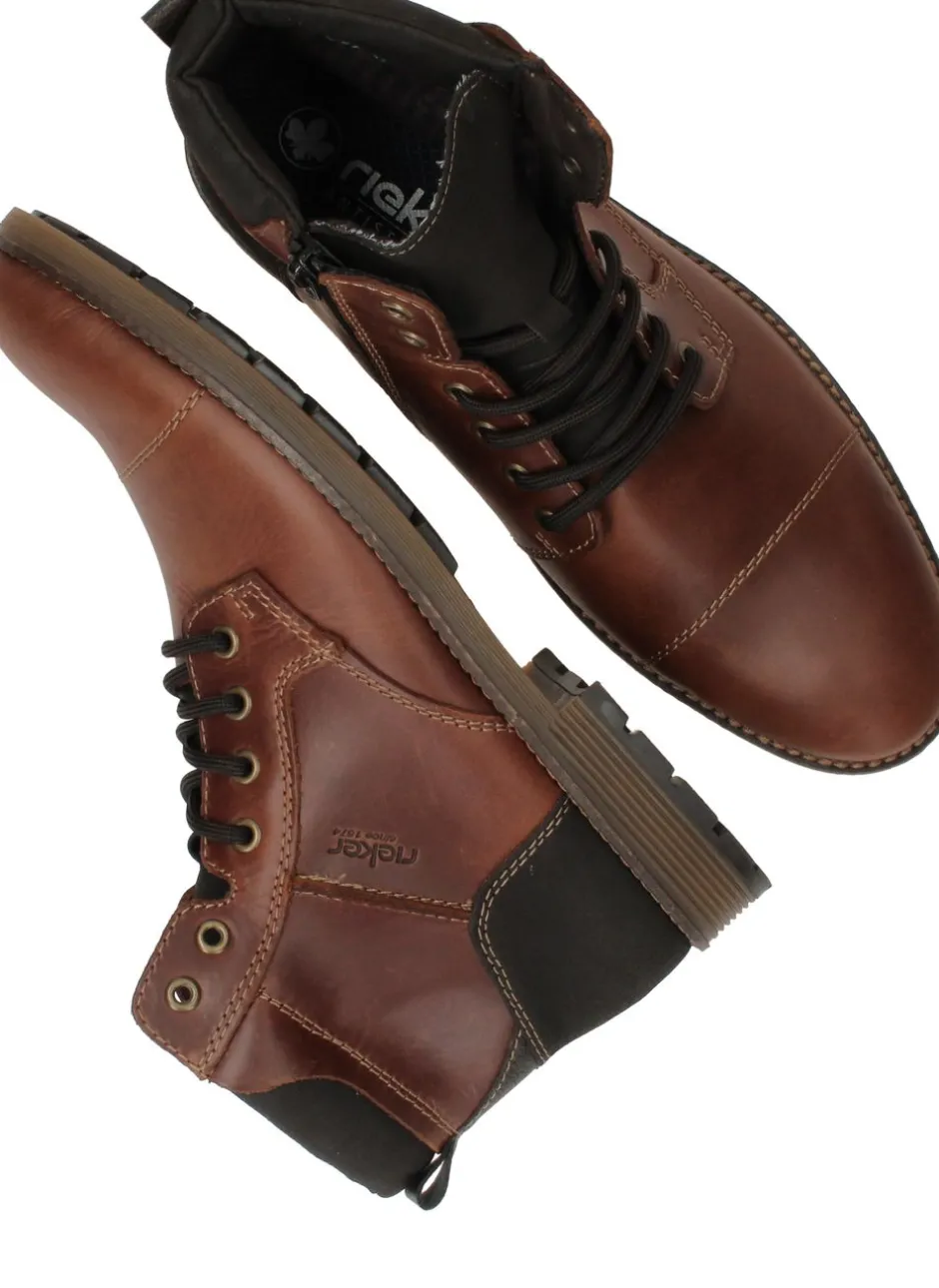 Rieker Veterboots Cognac Heren|Heren Boots