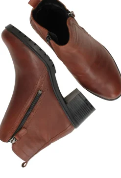 Sens Enkellaarsjes Cognac Dames|DAMES Comfort|Enkellaarsjes