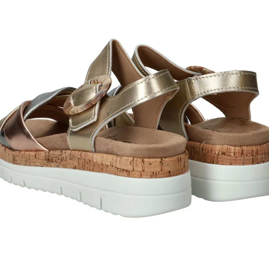Sens Sandalen Goud Dames|DAMES Sandalen|Comfort