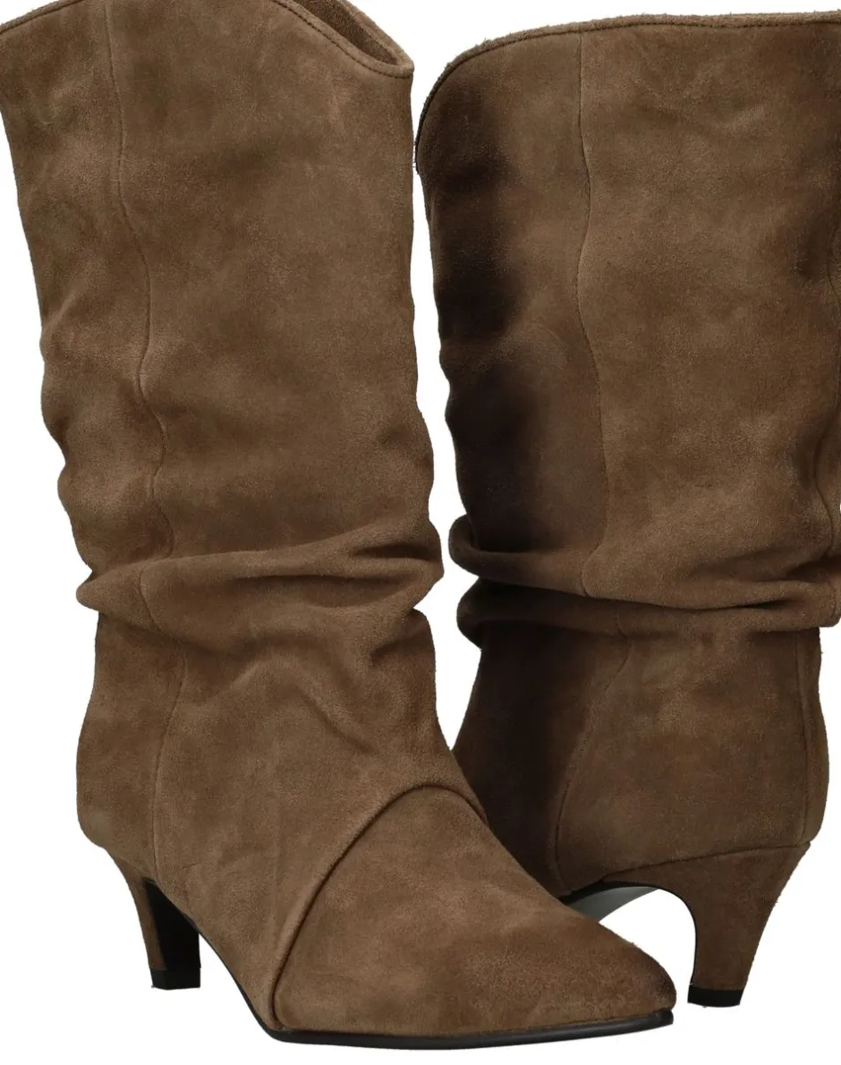 Shoecolate Laarzen Taupe Dames|DAMES Laarzen