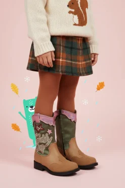 Shoesme Westernboots Bruin Meisjes| Laarzen|Boots