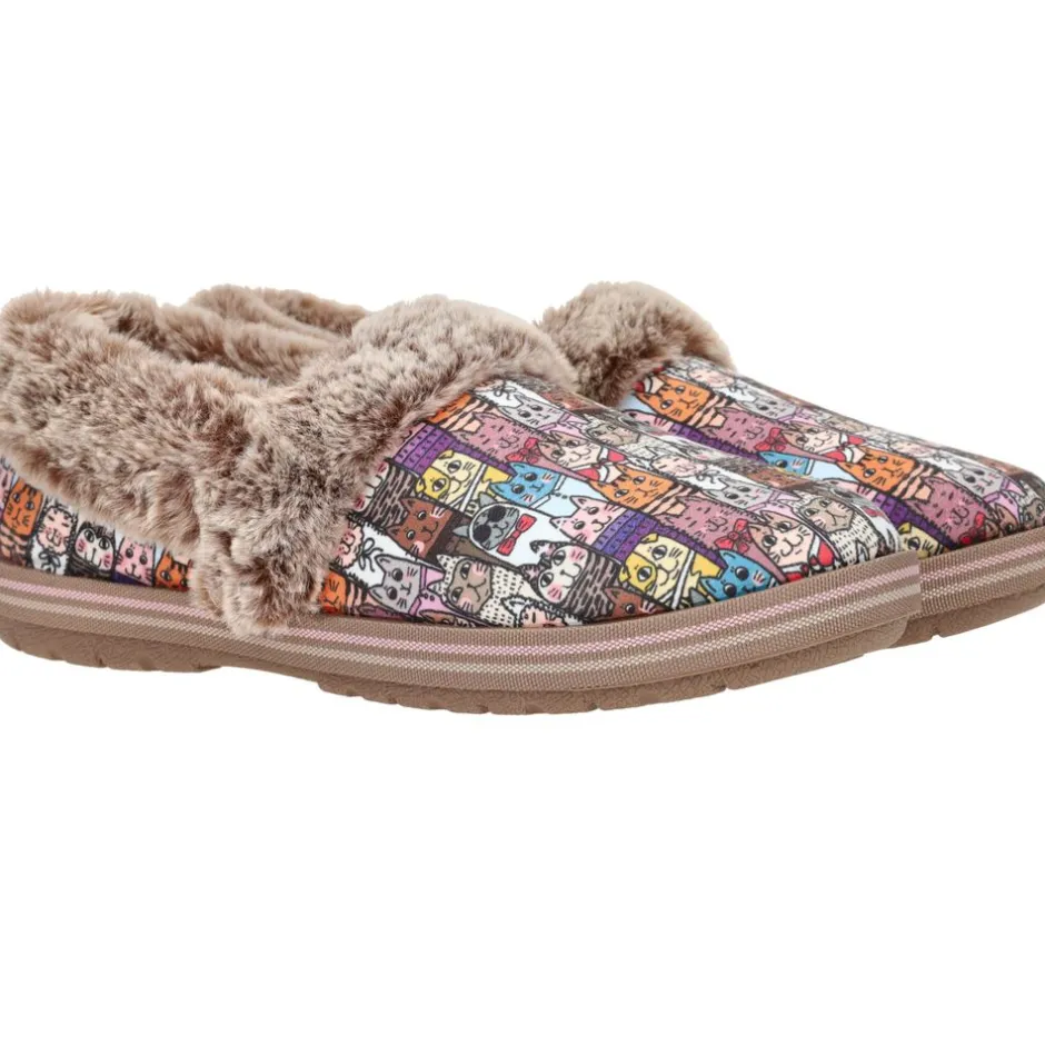 Skechers Bobs Too Cozy Chic Cat Pantoffels Dames|DAMES Pantoffels