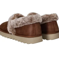 Skechers Cozy Up Pantoffels Bruin Dames|DAMES Pantoffels
