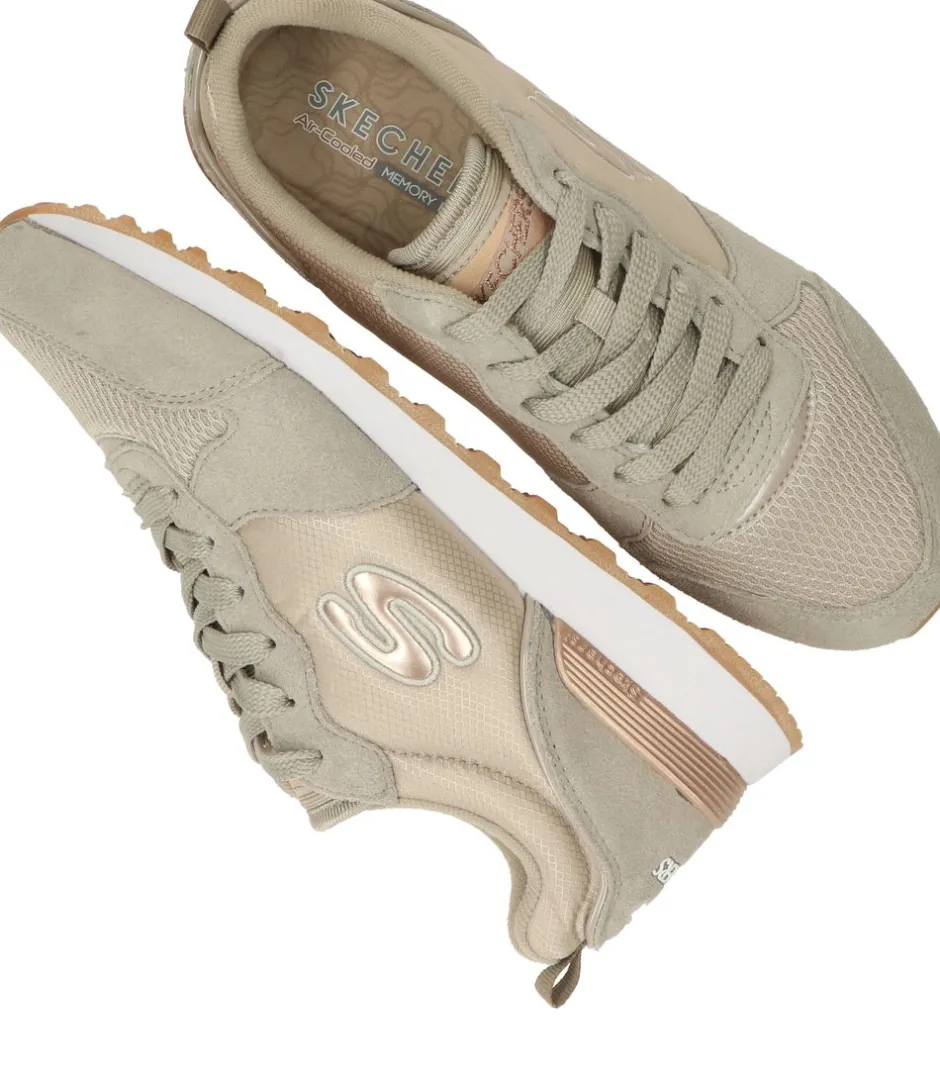 Skechers Goldn Gurl Sneakers Taupe Dames|DAMES Sneakers
