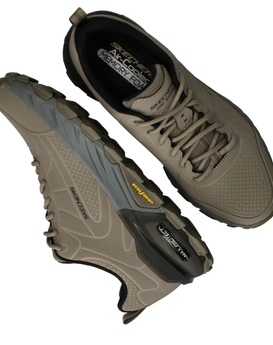 Skechers Max Protect Irongaurd Sneakers Taupe Heren|Heren Comfort|Sneakers