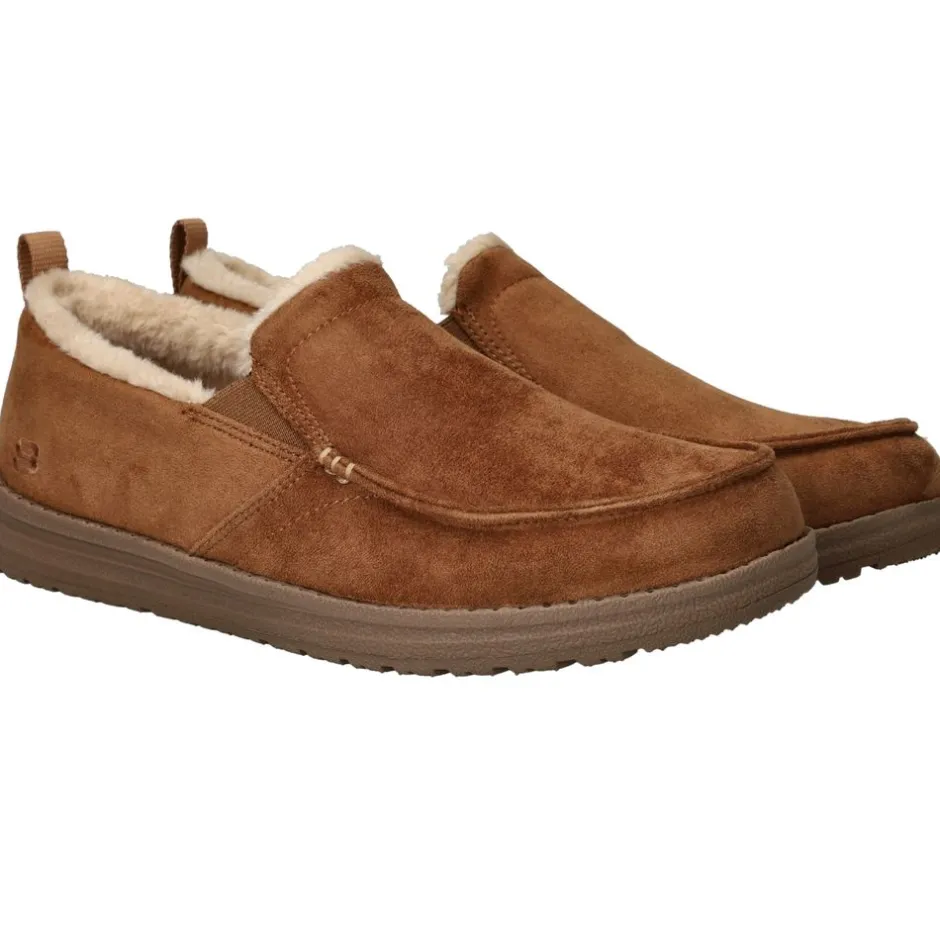 Skechers Relaxed Fit Melson Willmore Pantoffels Cognac Heren|Heren Pantoffels