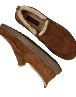 Skechers Relaxed Fit Melson Willmore Pantoffels Cognac Heren|Heren Pantoffels