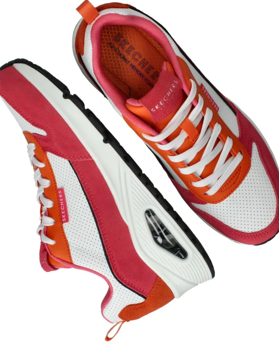 Skechers Uno 2 Much Fun Sneakers Roze Dames|DAMES Sneakers