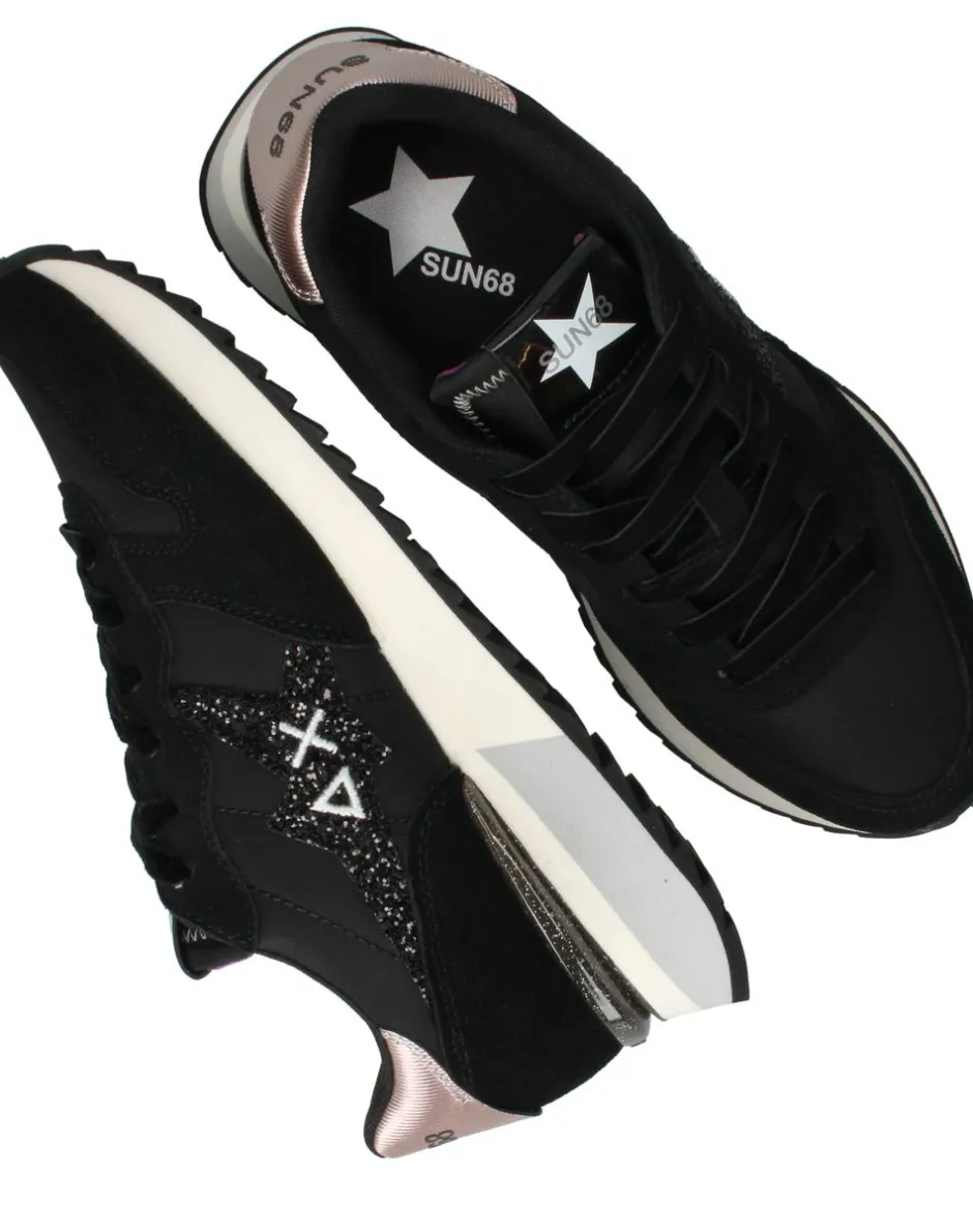 SUN68 Stargirl glitter logo Sneakers Dames|DAMES Sneakers