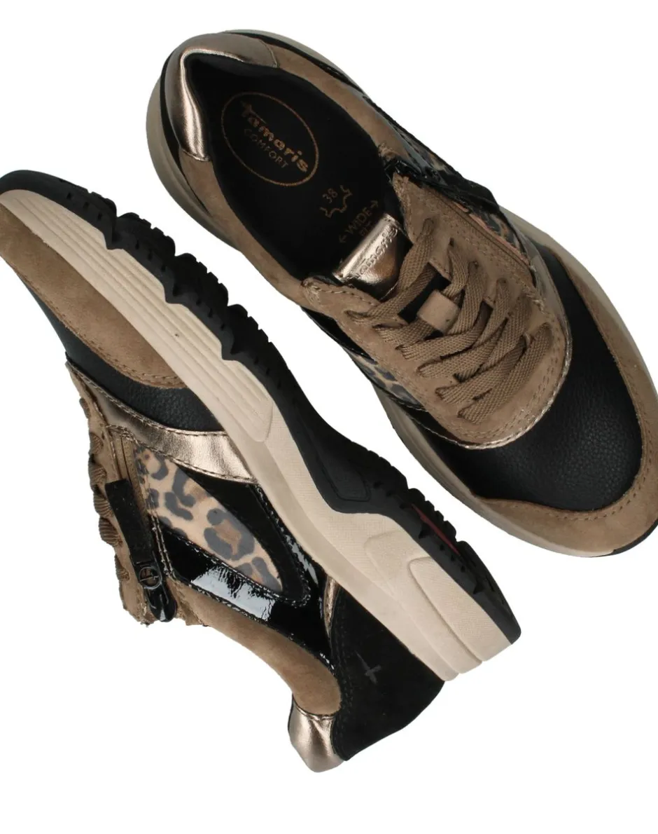 Tamaris Comfort Sneakers Bruin Dames|DAMES Comfort|Sneakers