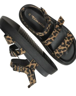 Tamaris Sandalen Bruin Dames|DAMES Sandalen