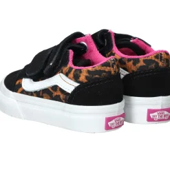 Vans Old Skool V Leopard Pop Sneakers Zwart Meisjes| Baby|Sneakers
