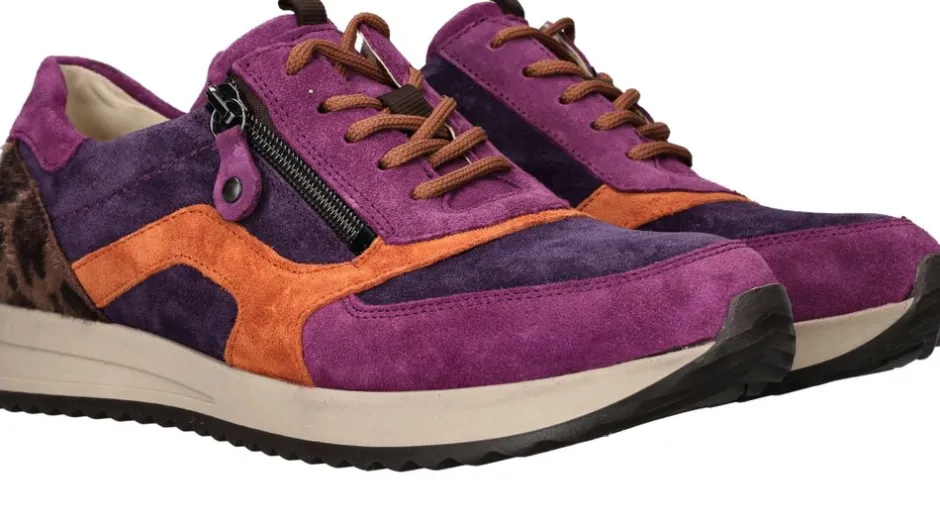 Waldlaufer Vicky Sneakers Paars Dames|DAMES Sneakers