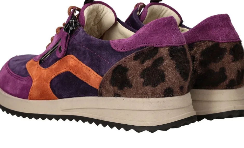 Waldlaufer Vicky Sneakers Paars Dames|DAMES Sneakers