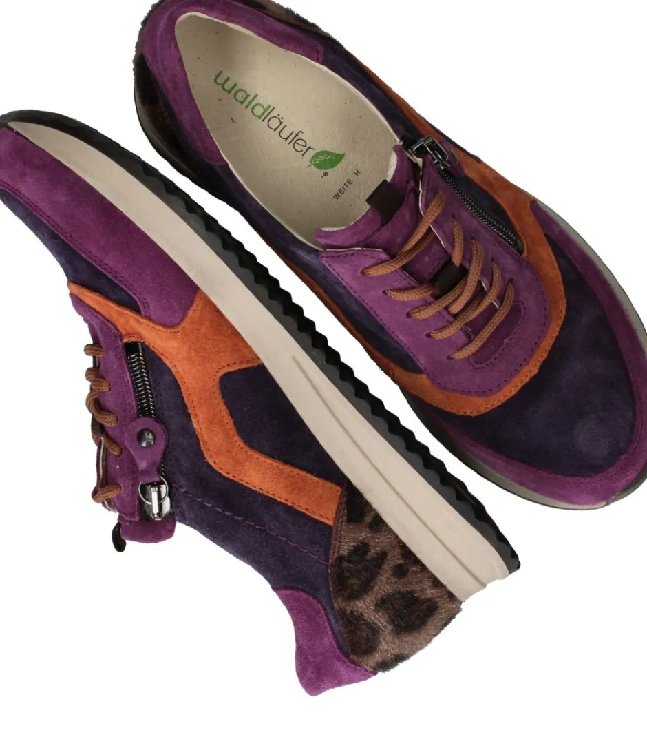 Waldlaufer Vicky Sneakers Paars Dames|DAMES Sneakers
