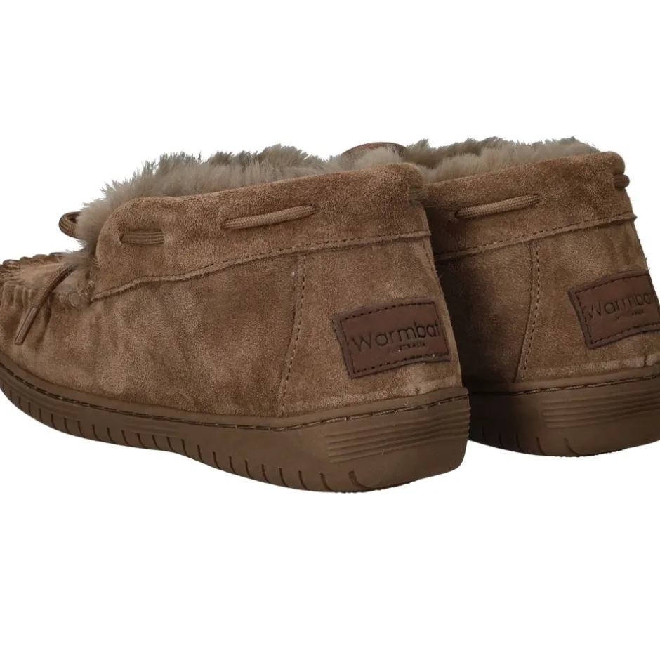 Warmbat Bunya Pantoffels Bruin Dames|DAMES Pantoffels