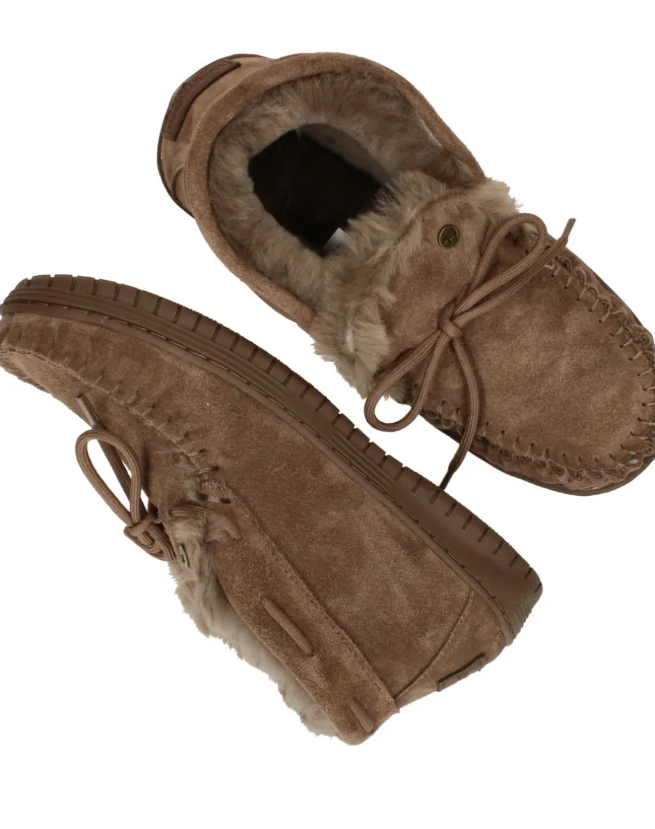 Warmbat Bunya Pantoffels Bruin Dames|DAMES Pantoffels